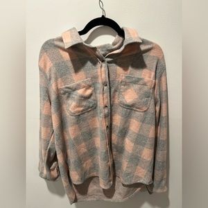 Pink and grey Shirt/jacket